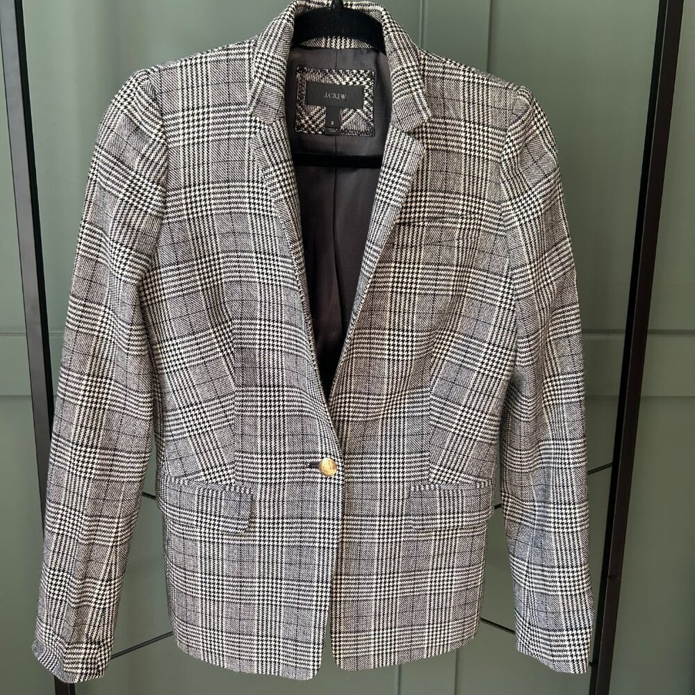 J.Crew Plaid Blazer. Sz 2. EUC